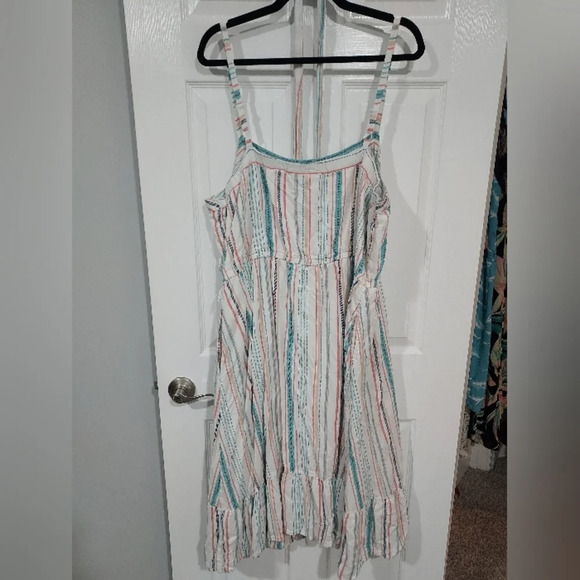 Lane Bryant Striped Multicolor Midi Dress - Picture 9 of 16